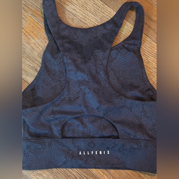 Allfenix Anthropologie Snake Print High Neck Indie Python Sports Bra, Sz Sm - Picture 3 of 4